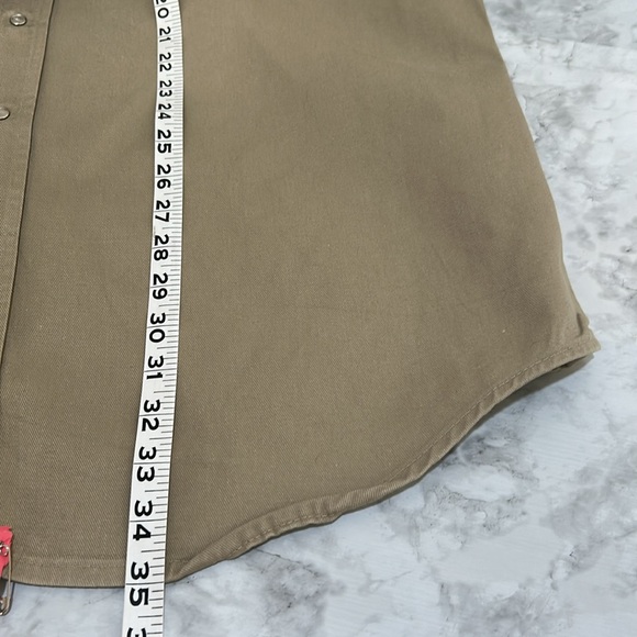 CARHARTT MENS BUTTON DOWN SHIRT WORKWEAR TAN Sz L or XL - Picture 11 of 12